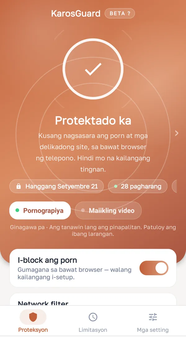 Pagharang sa nilalamang pang-adulto