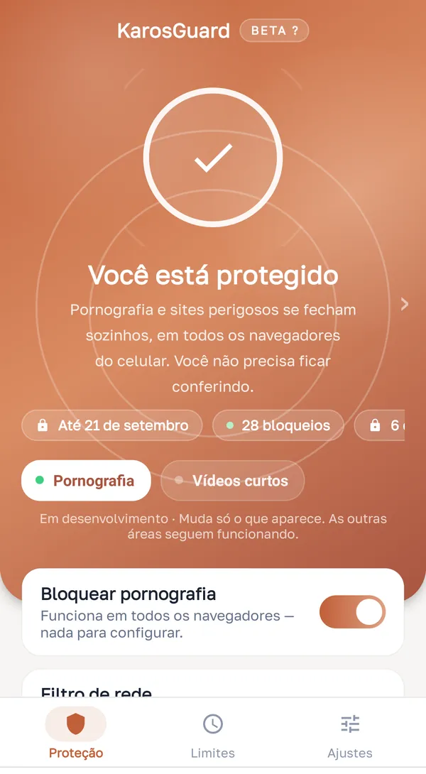 Bloqueio de conteúdo adulto